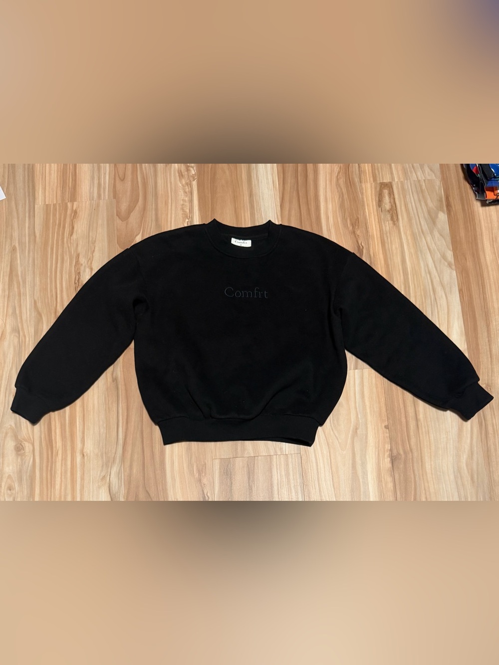 Kids' Black 'Comfort' Crewneck Sweatshirt
